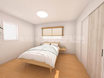 【洋室】 | 大和郡山市新木町の新築一戸建 全３区画 | Ｂ号地２階洋室（主寝室）完成イメージ／全室南向きですので、陽あたり良好です♪