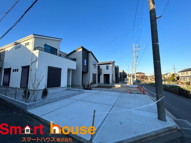 相模原市中央区田名　新築4棟　テラス付き　田名小学校・田名中学校の外観