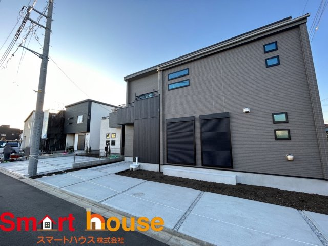 相模原市中央区田名　新築4棟　テラス付き　田名小学校・田名中学校の外観