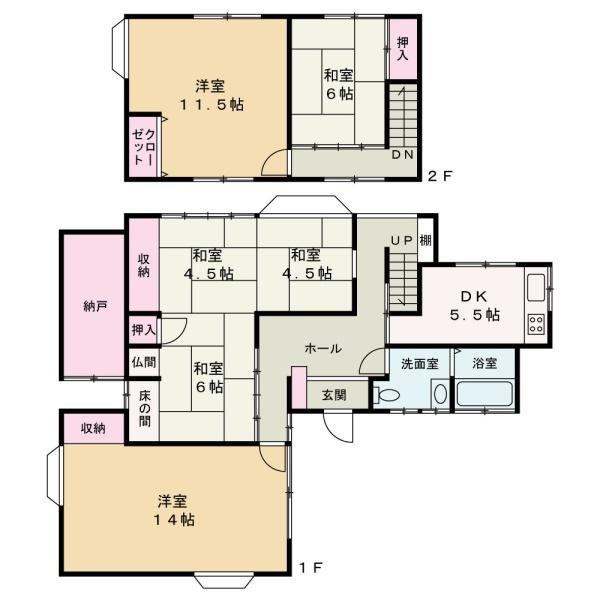 橋本市橋本中古戸建の間取り