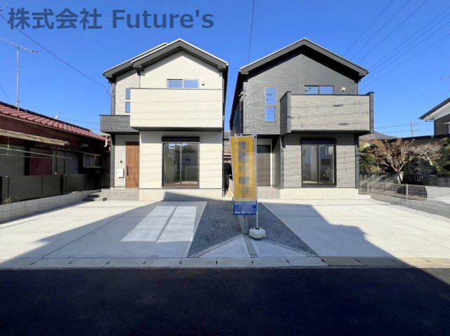 流山市東初石4丁目　新築戸建　全2棟　1号棟の外観|商業施設多数ある『流山おおたかの森』駅まで徒歩18分