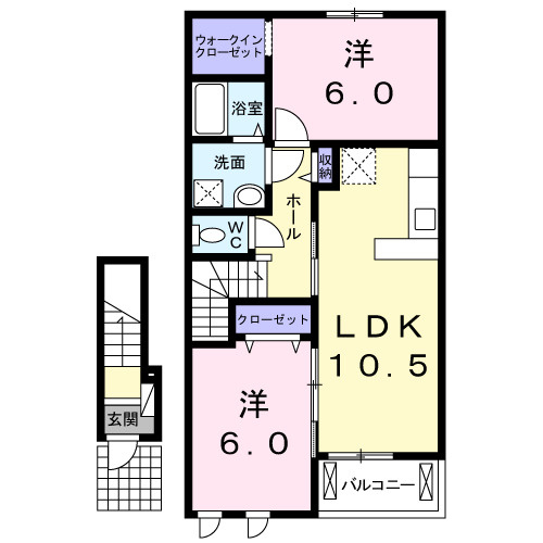 ベル アンジュ Bの間取り