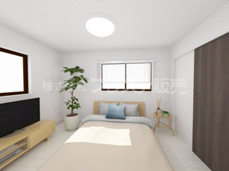 【洋室】 | 大和郡山市新木町の新築一戸建 全３区画 | Ａ号地２階洋室（主寝室）完成イメージ／南向きですので、陽あたり良好です♪