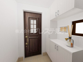 【玄関】 | 大和郡山市新木町の新築一戸建 全３区画 | C号地玄関完成イメージ