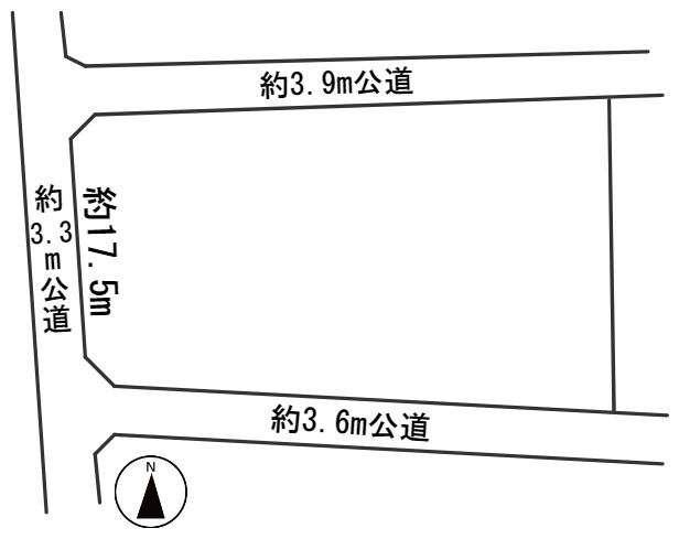 ６０５１７　岐阜市鏡島土地の区画図
