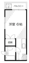１Ｒ洋室６帖
