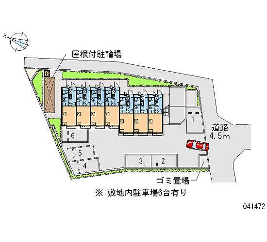 レオパレスパノラマハイツ八幡山の区画図