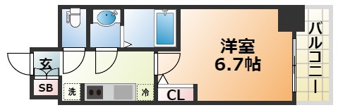 プレサンスTHE神戸の間取り
