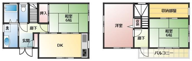 【間取り】 | 羽曳野市野　中古戸建