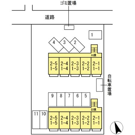 コーポあいA棟　の区画図