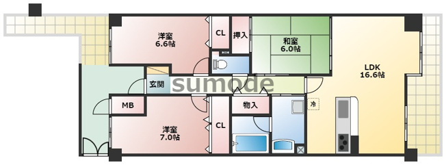 【間取り】 | 阪急ヒルズコート高槻アネックス