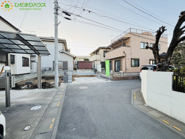 上尾市今泉　23-1期　売地　リナージュ　01の前面道路含む現地写真