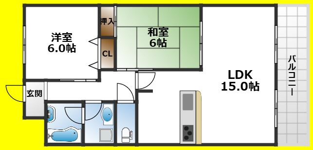【間取り】 | アミティエ西緑丘