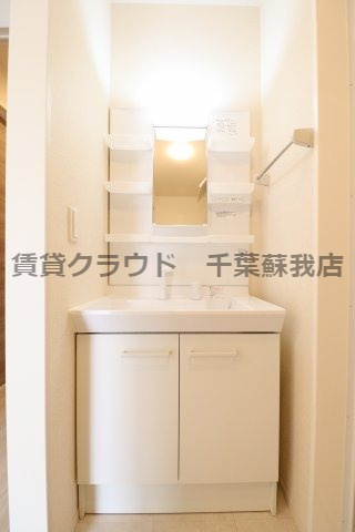 リオハイトの洗面所|朝の準備に活躍する、洗髪洗面化粧台！