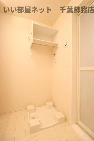 ソレイユの洗面所|室内洗濯機置き場