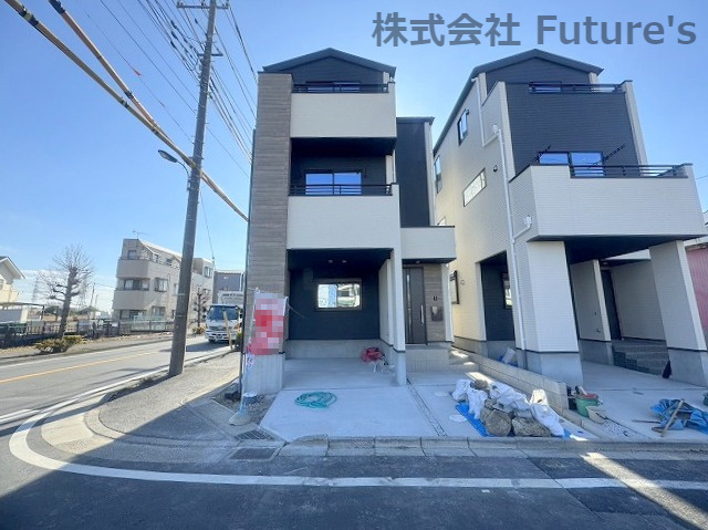 八潮市伊草1丁目　新築戸建　全2棟　2号棟の外観|八潮市伊草1丁目・全2棟！！完成済み物件につきご内覧可能です◎