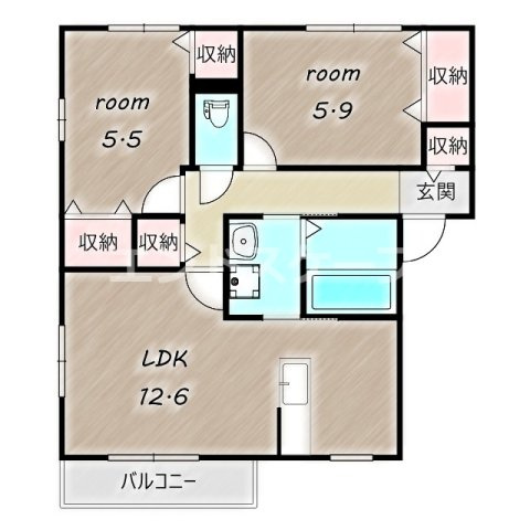 プレミール　A棟の間取り|高崎、前橋、伊勢崎エリアのお部屋探しはエンドスケープまで！お客様の理想お聞かせ下さい♪