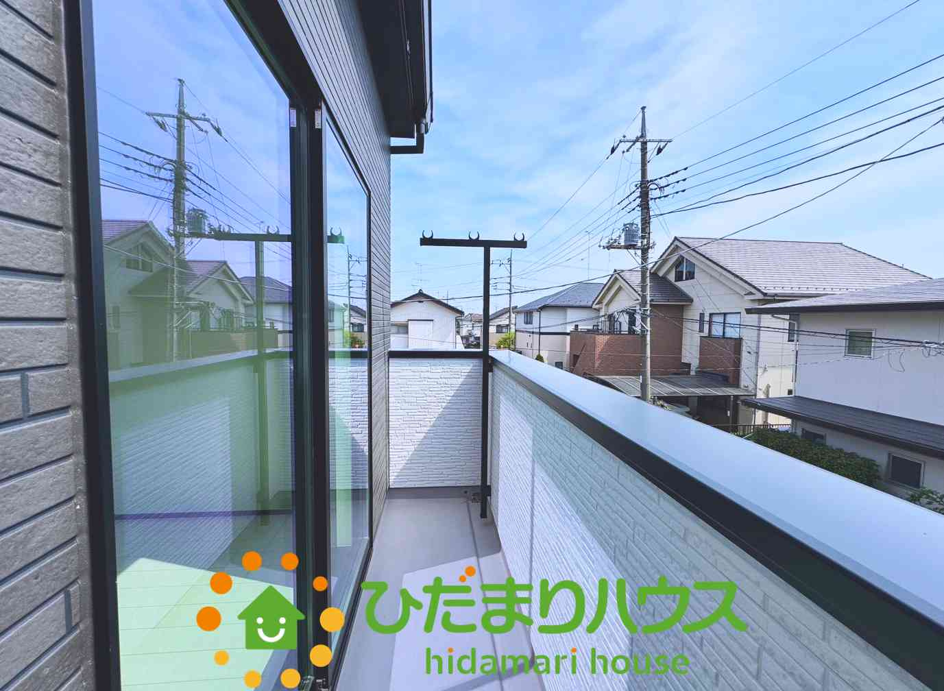 久喜市上町　新築未使用　07　クレアスタウン　のバルコニー|お洋服やお布団を干すことが出来ます！