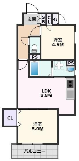 【間取り】 | クリエオーレ一津屋Ⅰ