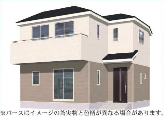 町田市野津田町　新築2棟　鶴川第一小学校・鶴川中学校の外観パース