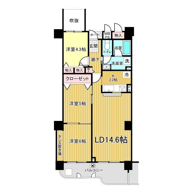 ヒュース泉佐野の間取り