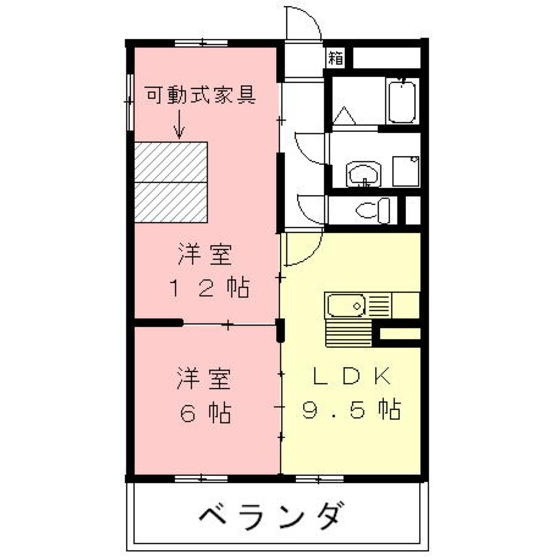 関市上白金のアパートの間取り