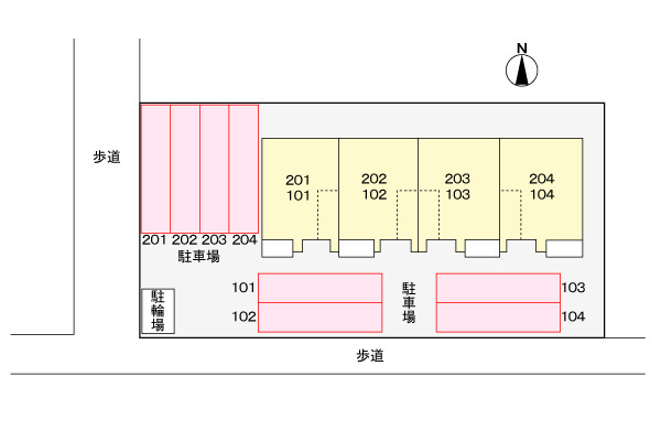 リーフスタウンの駐車場|駐車場