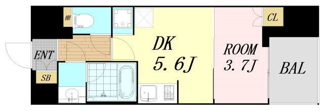 ルフォンプログレ堺筋本町タワーレジデンス　仲介手数料無料の間取り