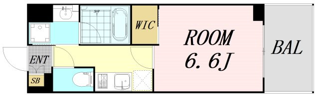 ルフォンプログレ堺筋本町タワーレジデンス　仲介手数料無料の間取り