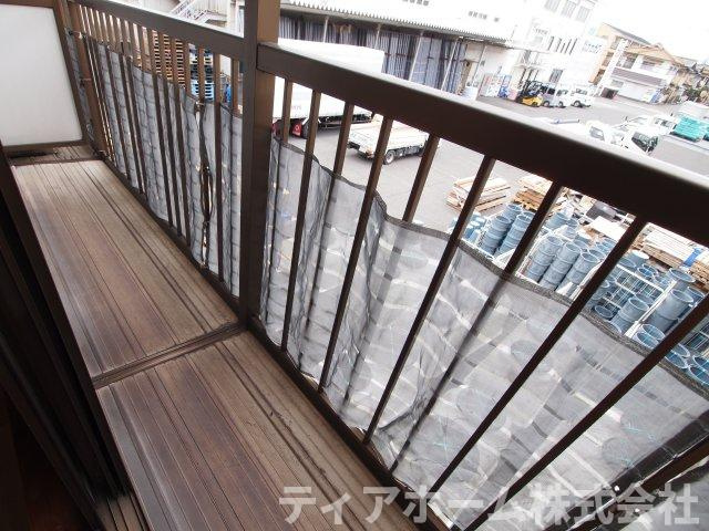 サンコーポ東中のバルコニー|陽当たり良好なバルコニーです