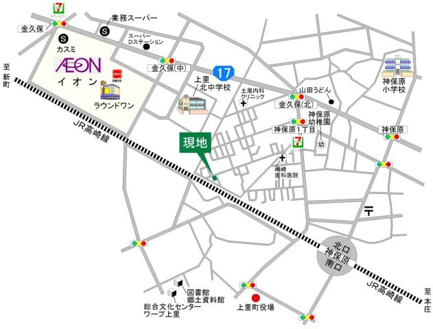 児玉郡上里町大字金久保 土地の地図