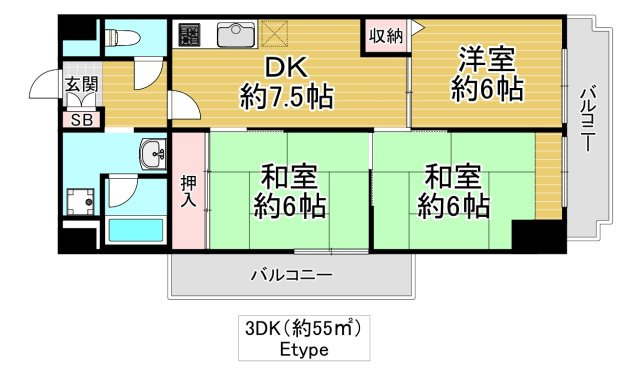 レジョンドール鶴見緑地の間取り