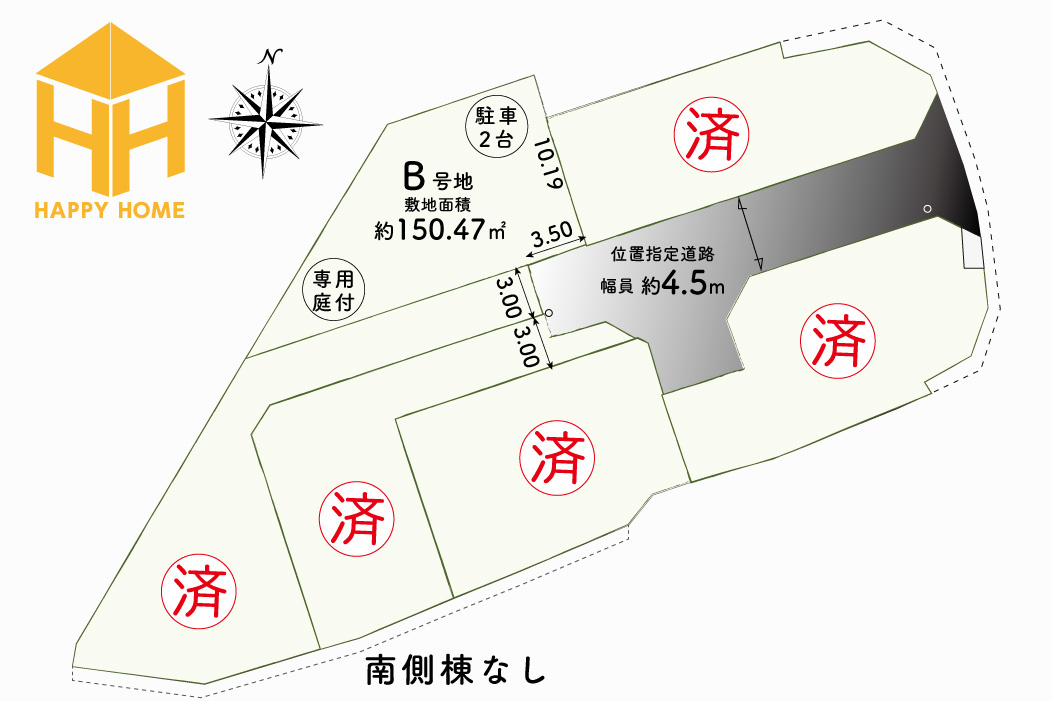 宝塚市御殿山2丁目新築一戸建て｜3LDK｜全6区画の地図