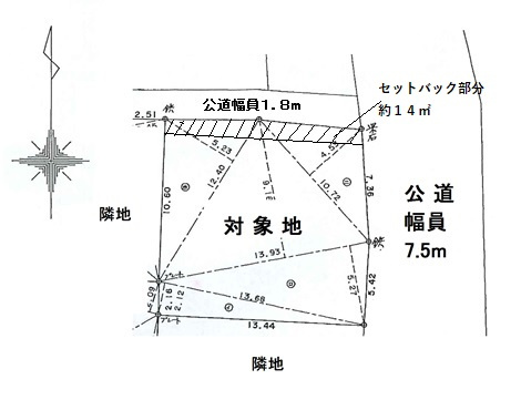 【土地図】 | 向ヶ崎町土地 | 概略図となります