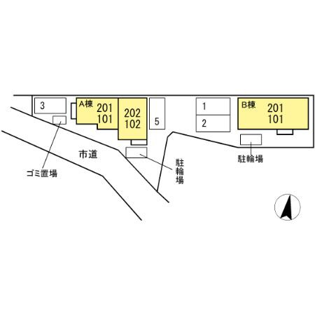 マルグリットＡＢ　Ａ棟の区画図