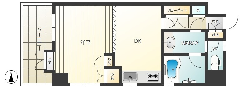 ジュネス本郷の間取り|1DK