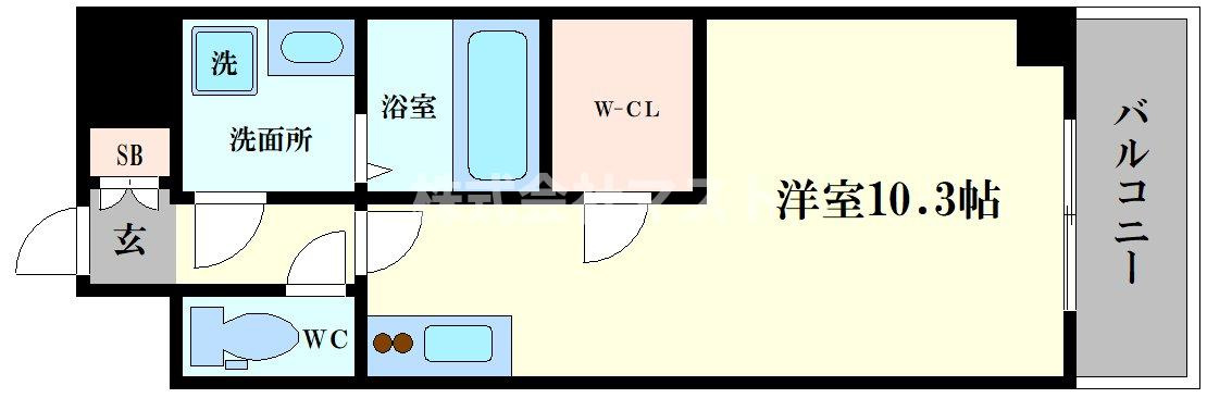 メルベージュ難波サウスⅢの間取り