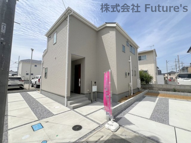三郷市番匠免1丁目　新築戸建　全12棟　6号棟の外観|現地の写真になります。