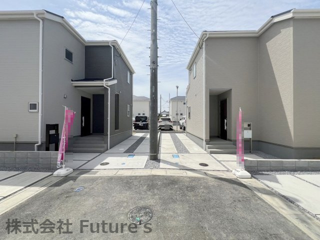 三郷市番匠免1丁目　新築戸建　全12棟　6号棟の外観|現地の写真になります。
