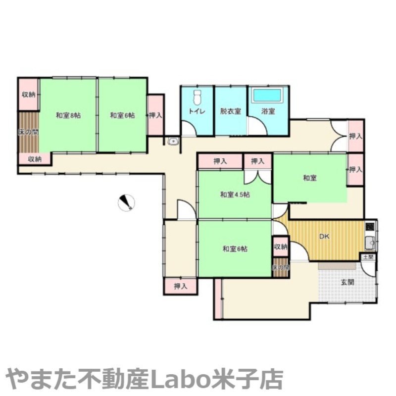 米子市上後藤4丁目戸建の間取り