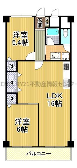 【間取り】 | パークハイツ千島 | 室内改装渡し（令和６年２月末完成予定）