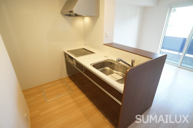 熊本市中央区平成１丁目のアパートのキッチン