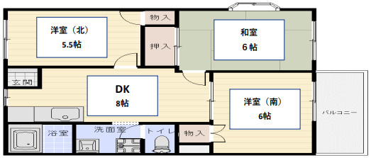 カームモリの間取り