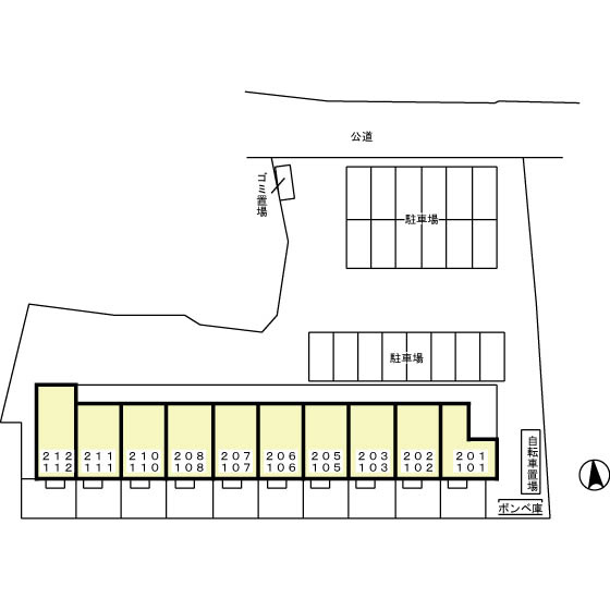 リビングタウン小倉町の区画図