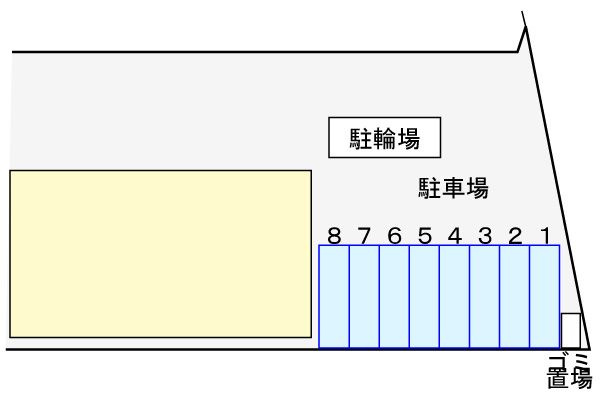 アベニールベルテの駐車場