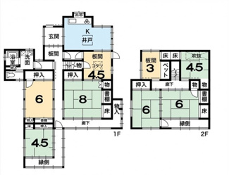 【間取り】 | 岩倉上蔵町　中古戸建〇部屋数多し・お庭あり〇