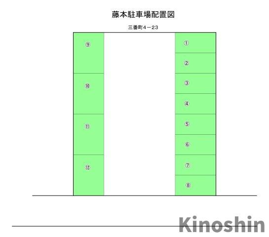 藤本駐車場の区画図