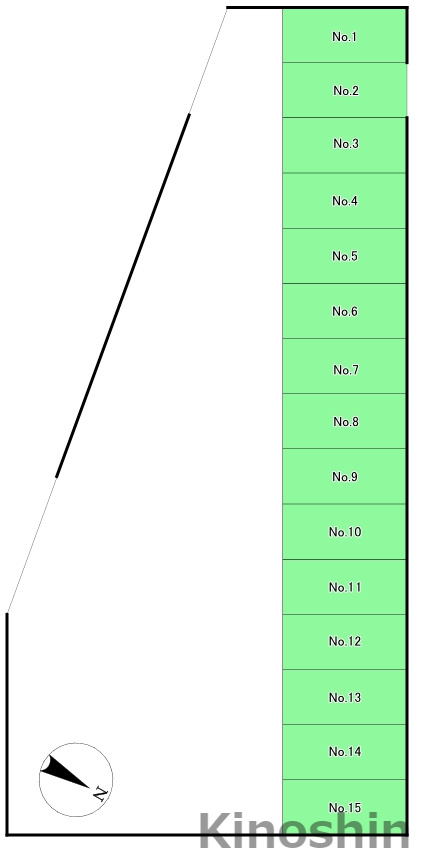 大門駅前駐車場の区画図