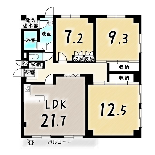 セントラルハイツ淀の間取り