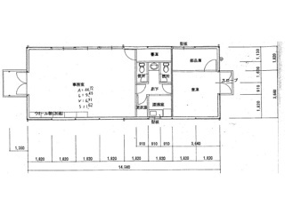 守山市吉身６丁目の店舗事務所の区画図